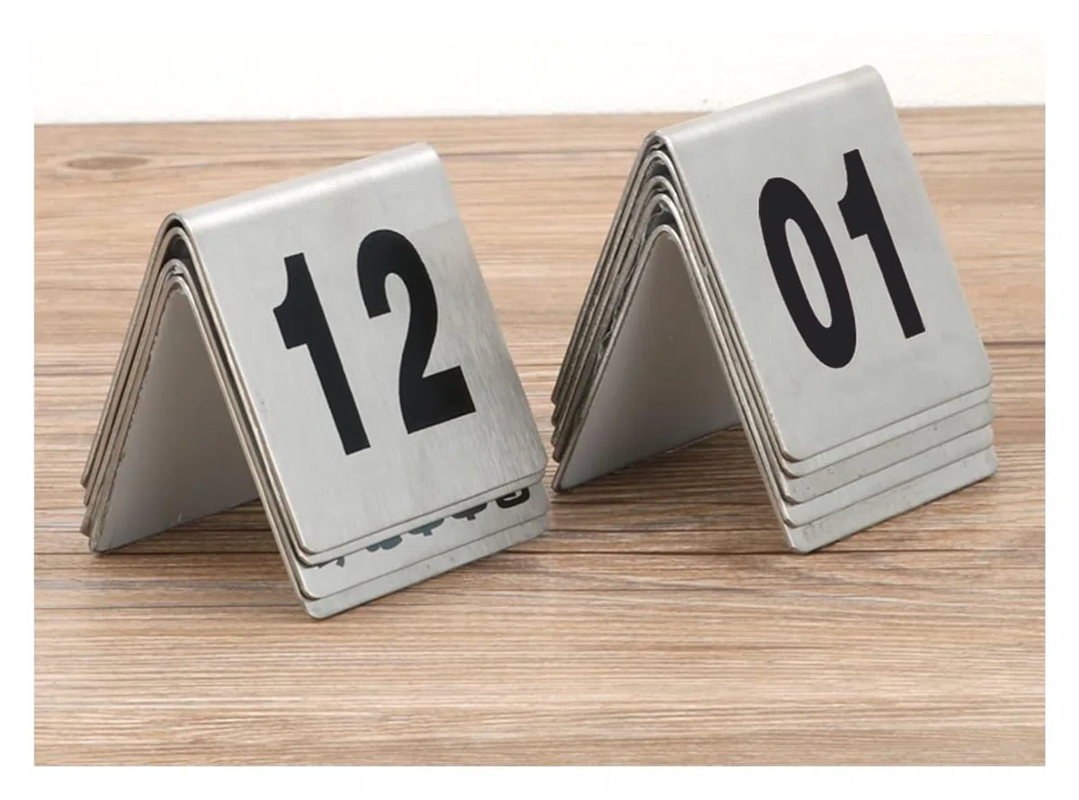 números de mesa, 1-50/1-100 Letreros de números mesa restaurante doble cara - Fuente en negrita fácil leer for una identificación Tarjetas numéricas/1 a 100(1 to 100)
