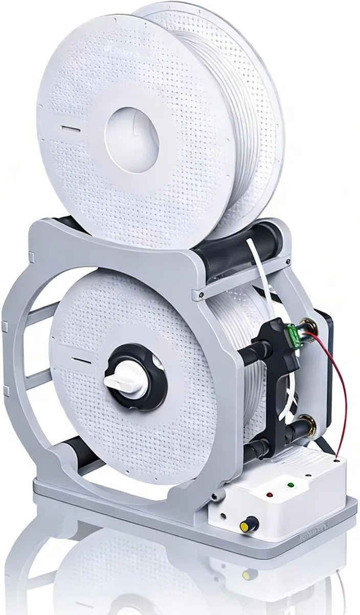Enrollador de bobina con parada automática, manual o eléctrico, para filamento de 1 kg, universal para impresión 3D.