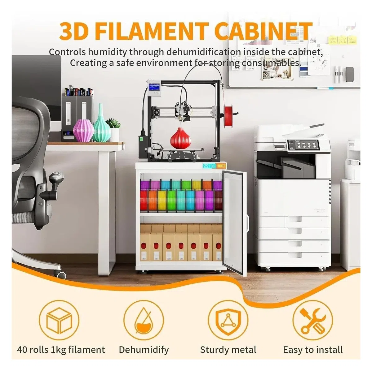 Gabinete de Almacenamiento, Compatible con la mayoría de Las impresoras 3D