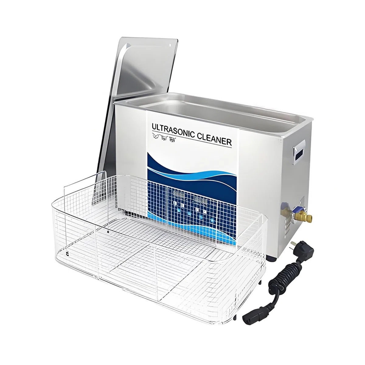 Limpiador Ultrasónico Máquina de Ultrasonidos Limpieza Profesional con Temporizador Digital Temperatura Ajustable para Collares Joyas Limpieza de Monedas Cestas Incluidas 1430-30L