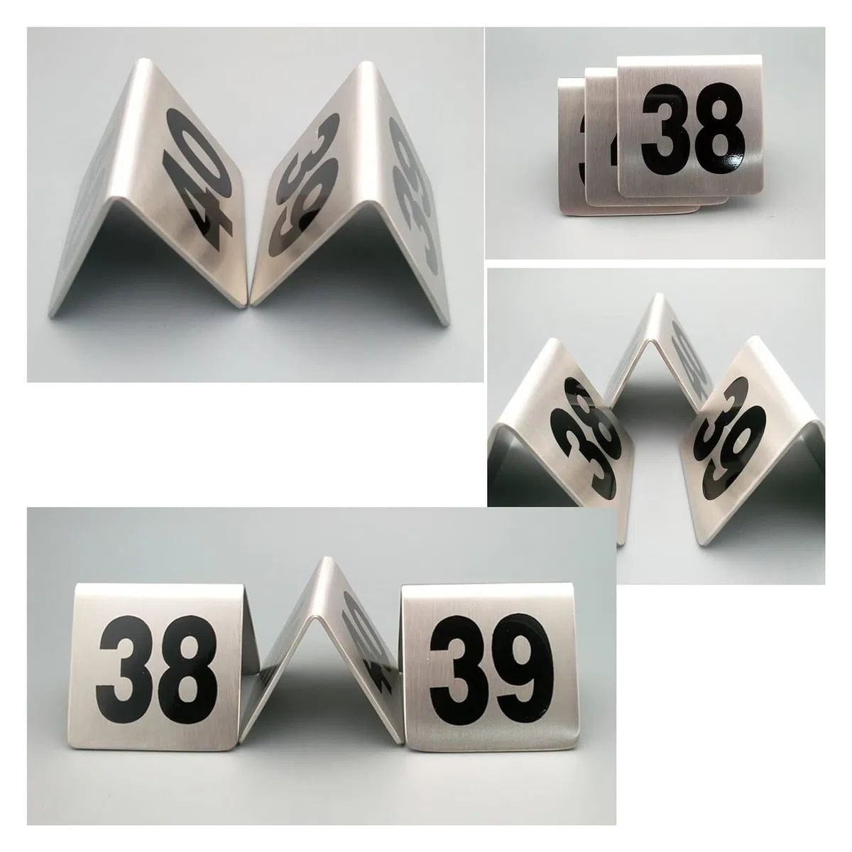 números de mesa, 1-50/1-100 Letreros de números mesa restaurante doble cara - Fuente en negrita fácil leer for una identificación Tarjetas numéricas/1 a 100(1 to 100)