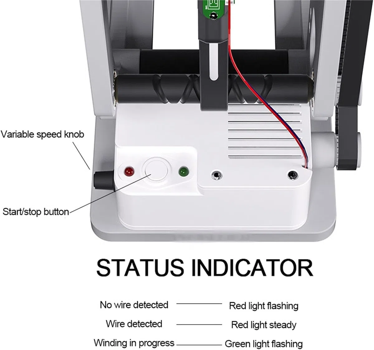 Enrollador de bobina con parada automática, manual o eléctrico, para filamento de 1 kg, universal para impresión 3D.