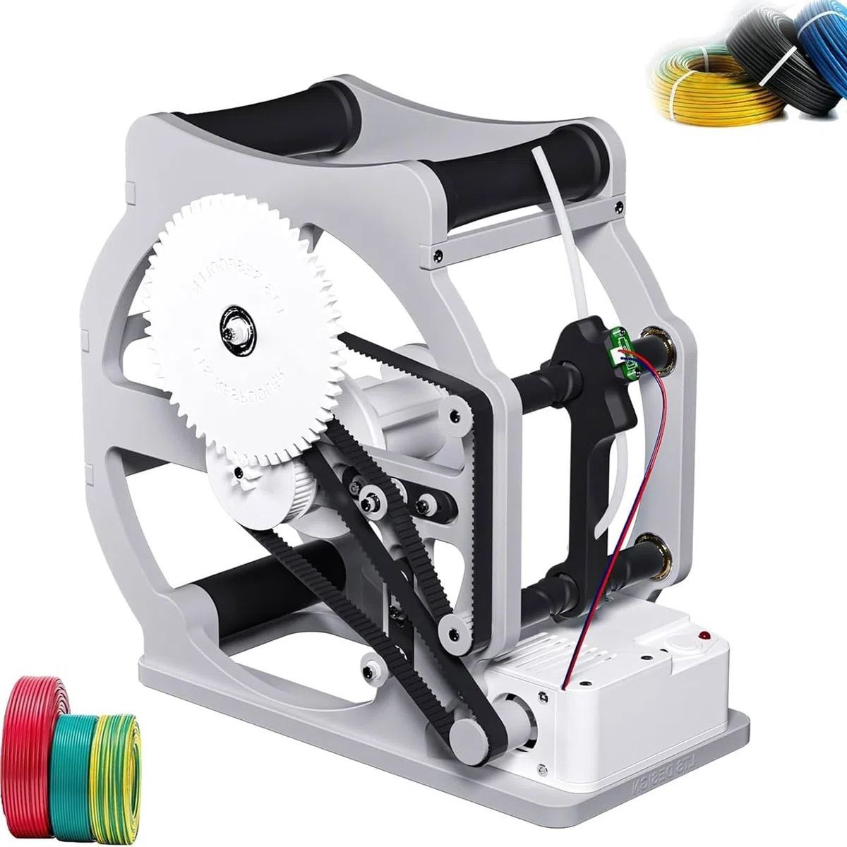 Rebobinador de filamento de impresión 3D, rebobinador eléctrico de carrete con función inteligente de arranque/parada, compatible con carretes universales de 1 kg, envuelve perfectamente sin enredos