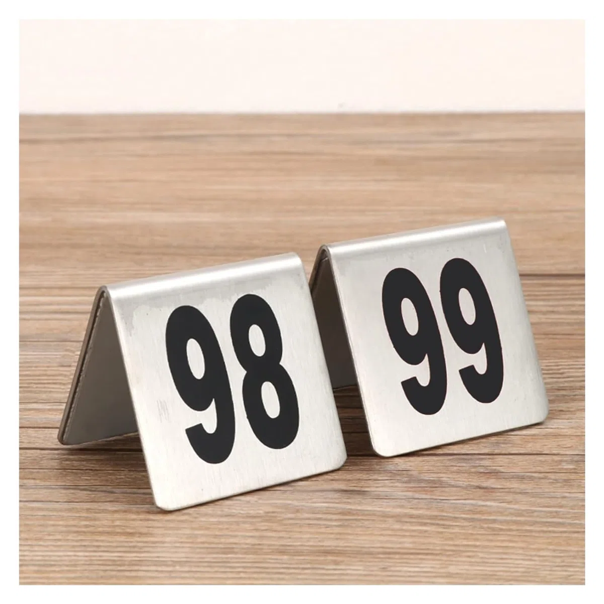 números de mesa, 1-50/1-100 Letreros de números mesa restaurante doble cara - Fuente en negrita fácil leer for una identificación Tarjetas numéricas/1 a 100(1 to 100)