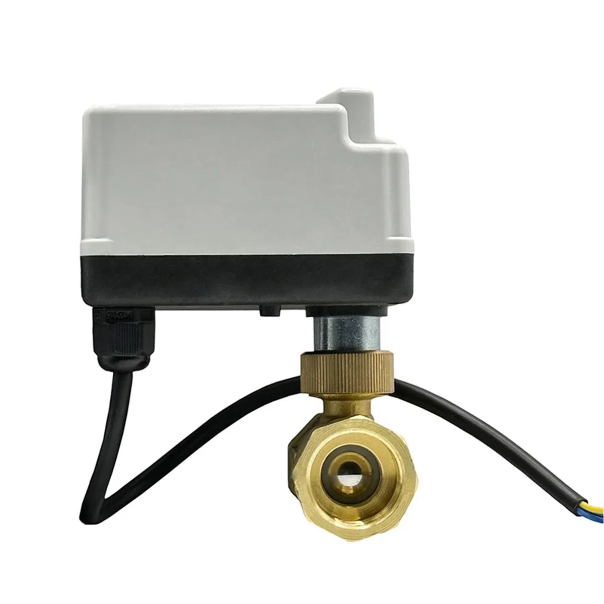 Válvula de Bola motorizada DN15 DN20 DN25 220V 12V 24V válvula eléctrica latón con Control 2 Puntos y 3 Cables Interruptor Manual(12VDC,1.5 Inch)