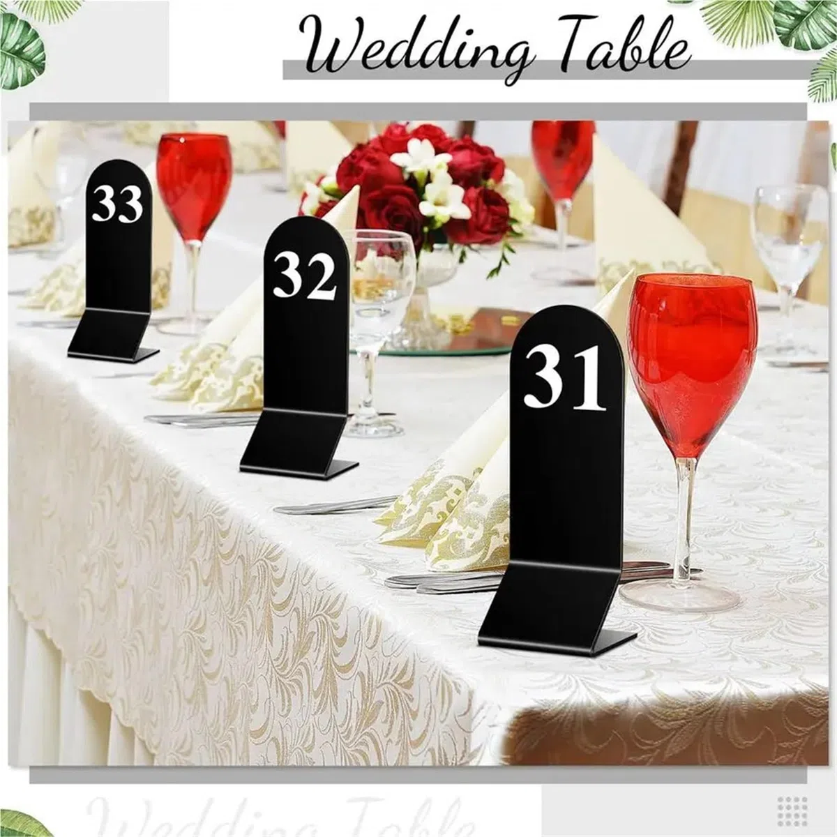 50 soportes for mesa de tienda con números para Bodas, Cumpleaños