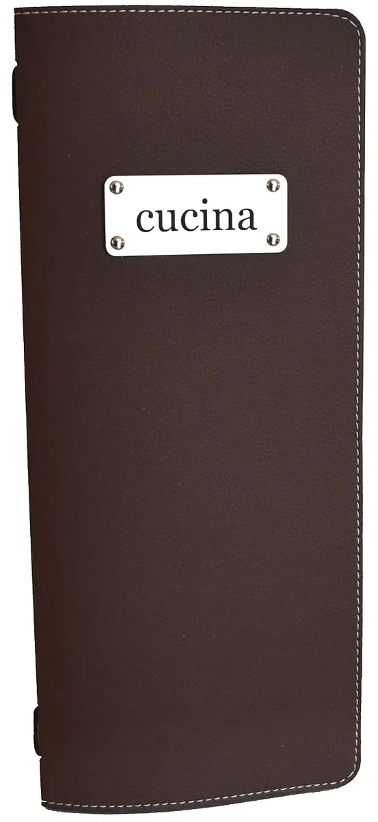 Juego de 24 piezas Menú Silueta (14,5x34 cm) Personalizable Restaurante Pub Self Service Bar Cervecería Moderno (Marrón)